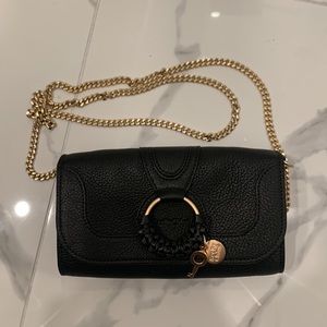See By Chloe Black Hana Chain Wallet Bag